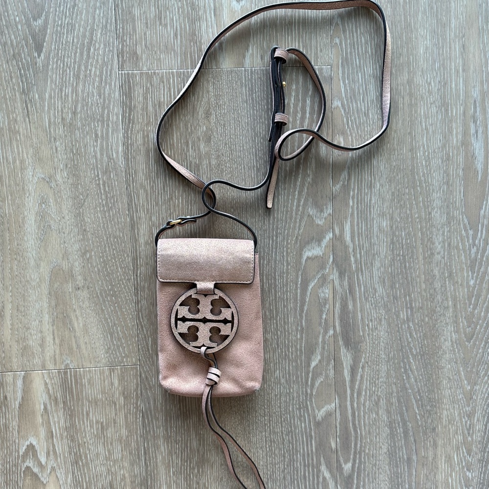 Tory Burch Miller Phone Crossbody in Rose Gold